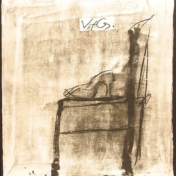 Variations-I-Chaise-de-profil1 , Obra gráfica de Antoni Tápies.
